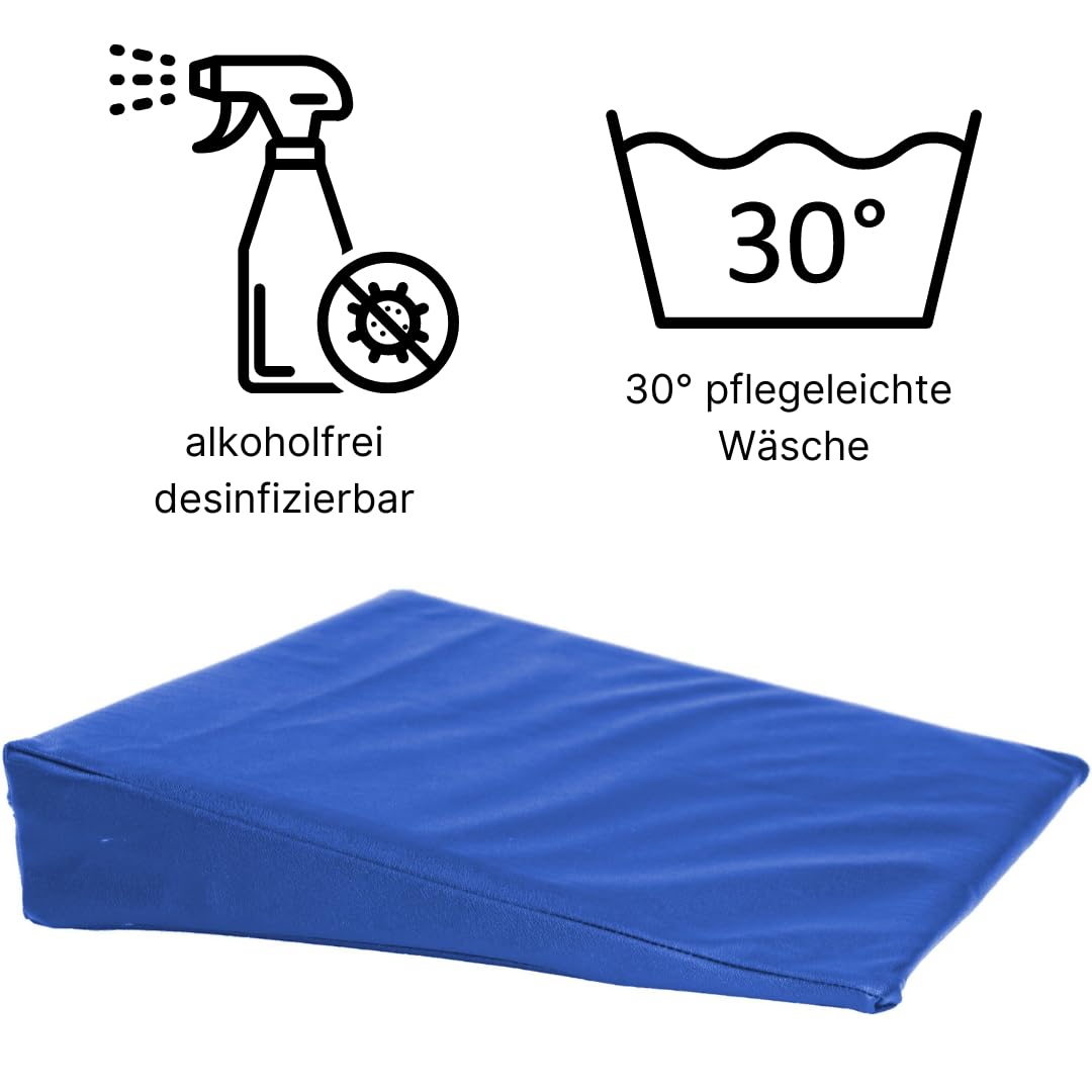 ATC Handels GmbH Lagerungskissen in eckig und rund mit hochwertiger Schaumstofffüllung und Kunstlederbezug in verschiedenen Größen - für Massage (schwarz, eckig 40x40x10/2 cm)