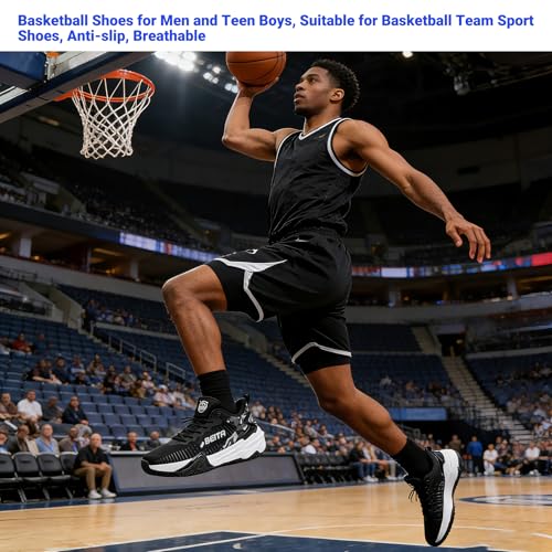Image of Beita Basketball Shoes for Men High Upper Fashion Sneakers Streetball Breathable Sports Shoes Cushioning Anti Slip