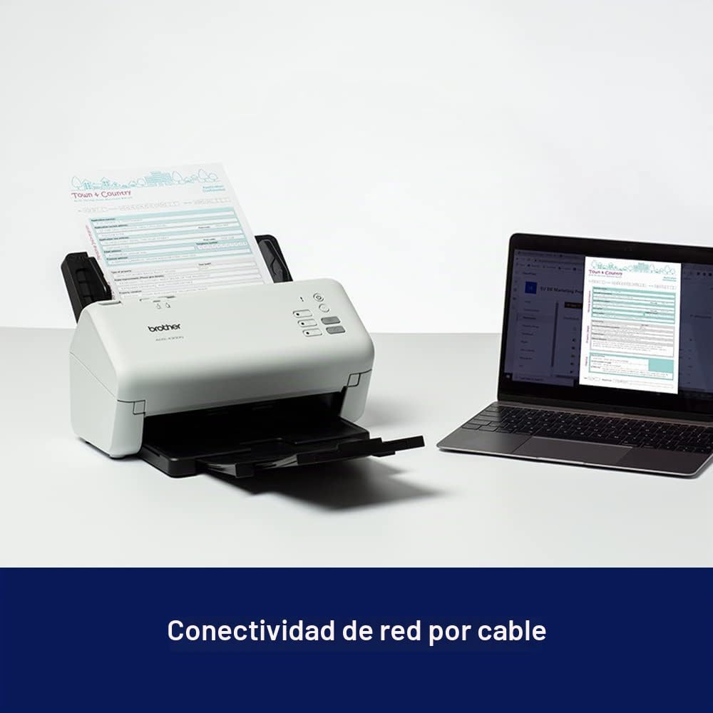 Brother AdS-4300n Scanner Adf 600 X 600 Dpi A4 Nero, Bianco (adS-4300n Wired Desktop Scanner)