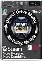 LG 9 Kg, 5 Star, AI Direct Drive Technology, Steam, 6 Motion DD & Wi-Fi Fully-Automatic Front Load Washing Machine (FHP1209Z5M, Intelligent & Convenient Fabric Care, Allergy Care, Middle Black)