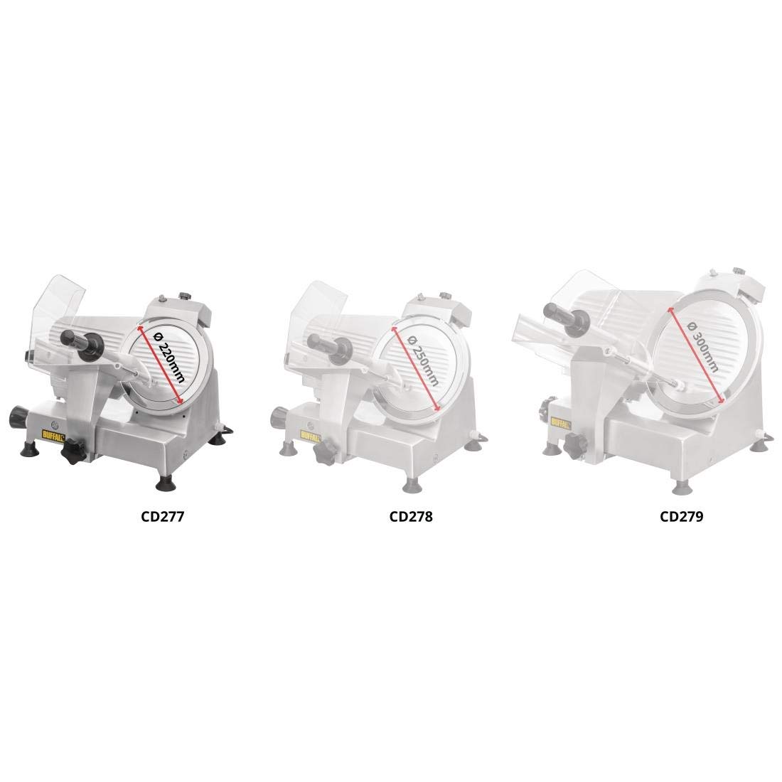 Buffalo affettatrice 220 mm cibo elettrico lama cutter commerciale ristorante