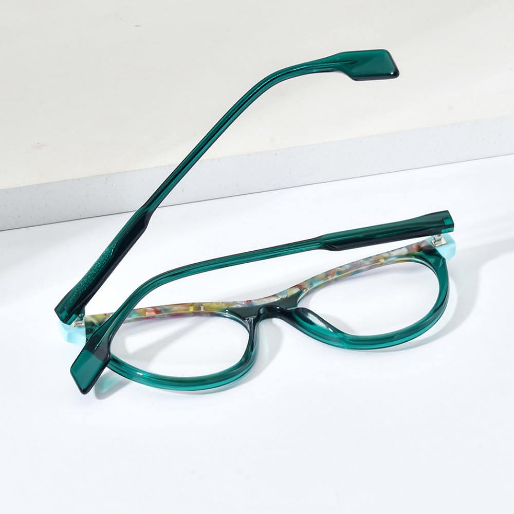 MUTYNE Mehrfarbige Acetat-Brillenfassung für Damen, Cat-Eye-Brille, Damen-Brillenbrille