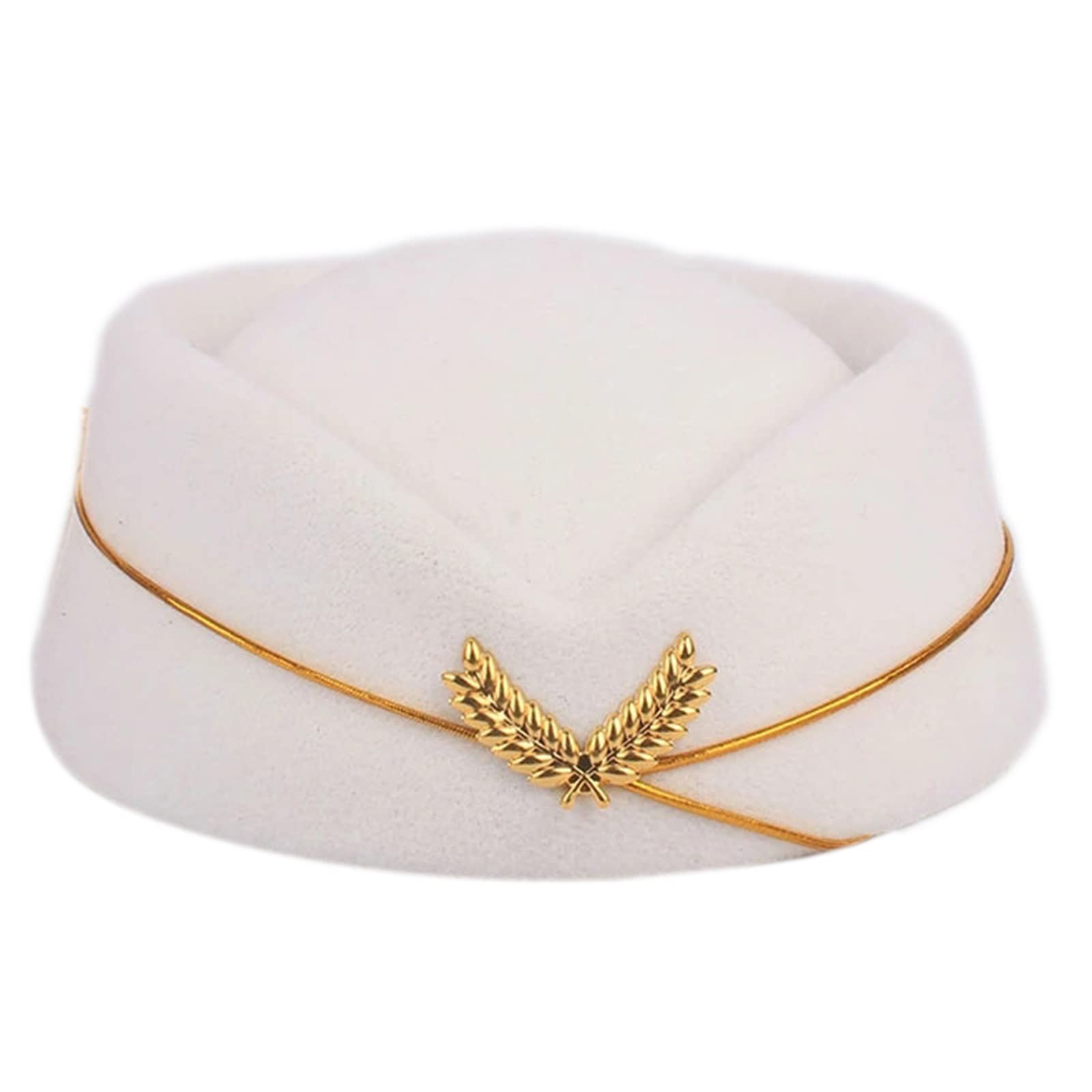 XAGMODSHN Stewardess Hat Air Hostesses Hat Beret Hat Women Party Hats Costume Cosplay Formal Uniform Caps Accessory White
