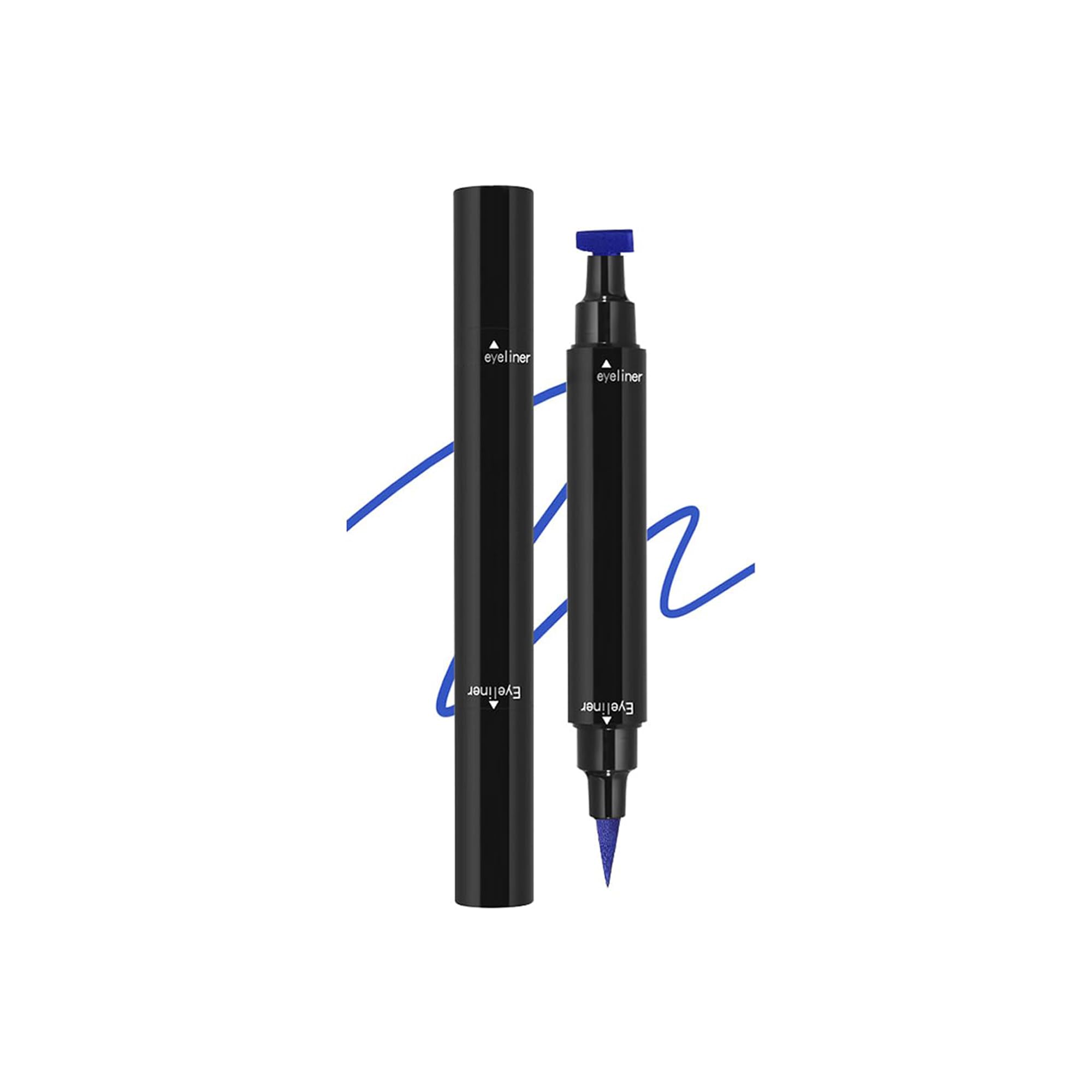 MIESCHER Wing Eyeliner Stamp Pens, White Liquid Cat Eye Winged Eye Liner Stamp & Fine Tipped Pen with Eye Makeup, Waterproof Smudgeproof Long Lasting Eyeliner Eye Makeup Tool, 05