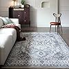 Vowkten 8x10 Area Rugs Machine Washable Boho Rug Non-Slip Persian Vintage Low Pile Rugs for Living Room, Bedroom, Farmhouse, Dining Room, Kids Playroom Grey Vowkten 8x10 Area Rugs Machine Washable Boho Rug Non-Slip Persian Vintage Low Pile Rugs for Living Room, Bedroom, Farmhouse, Dining Room, Kids Playroom Grey