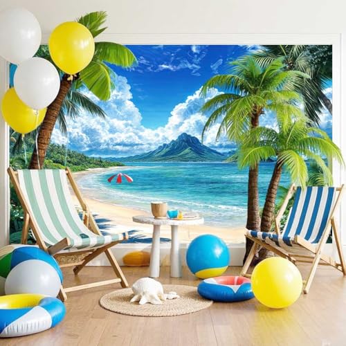 Fondo Fotográfico Tropical Playa Hawaiana 10X8FT miniatura 3