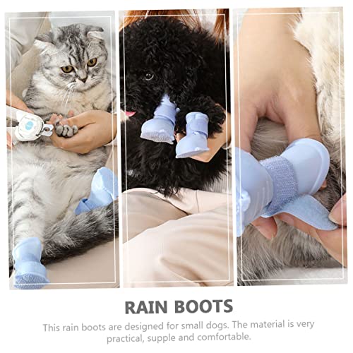 Bottes de pluie confortables pour petits chiens chaussures imperméables - 3