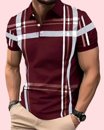 Image of AUSK Mens Tshirts || Half Sleeve Men Polo T-Shirt (Color-Maroon)