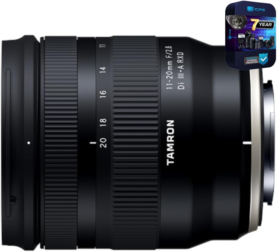 Tamron AFB060X700 11-20mm F/2.8 Di III-A RXD Compatible with FUJIFILM X APS-C Mirrorless Cameras Bundle with 7 YR CPS Enhanced Protection Pack