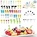 82 Pezzi Cibo Frutta Animale Pick Mini Cibo Frutta Picks Forchette Cibo Cartoon Stuzzicadenti Cibo Bambini Riutilizzabili Picks Stuzzicadenti Forchette Animali per Bambini per Torta di Frutta