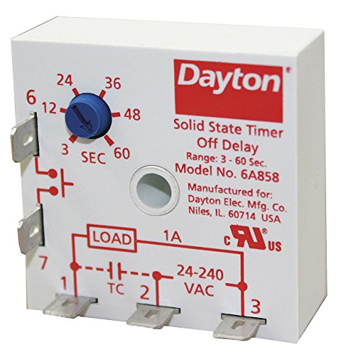 Dayton Encapsulated Timer Relay, 1A, Solid State