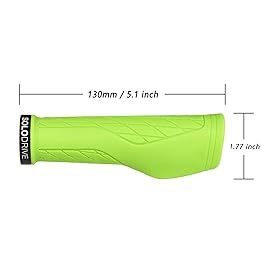 SOLODRIVE Ergonomic Design Mountain Bike Grips, Comfortable Bicycle Handlebar Grips, Single Lock-on and Non-Slip MTB Handle, Fit MTB, E-Bike, Hybrid, Scooter (Green)