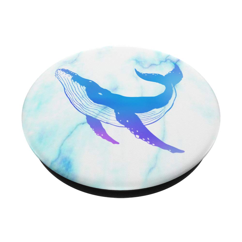 Blue Whale Shark Ocean Lover PopSockets PopGrip For MagSafe - Swappable Phone Grip With Marine Life Design