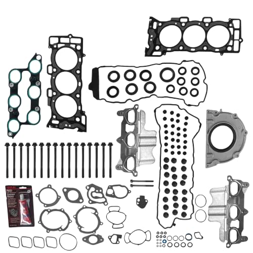 Image of Partsflow Full Gasket Set Head Bolts HS26376PT-5, CS26376-1, ES72274 | Compatible With Buick Enclave GMC Chevrolet SATURN 3.6L 2009-2016