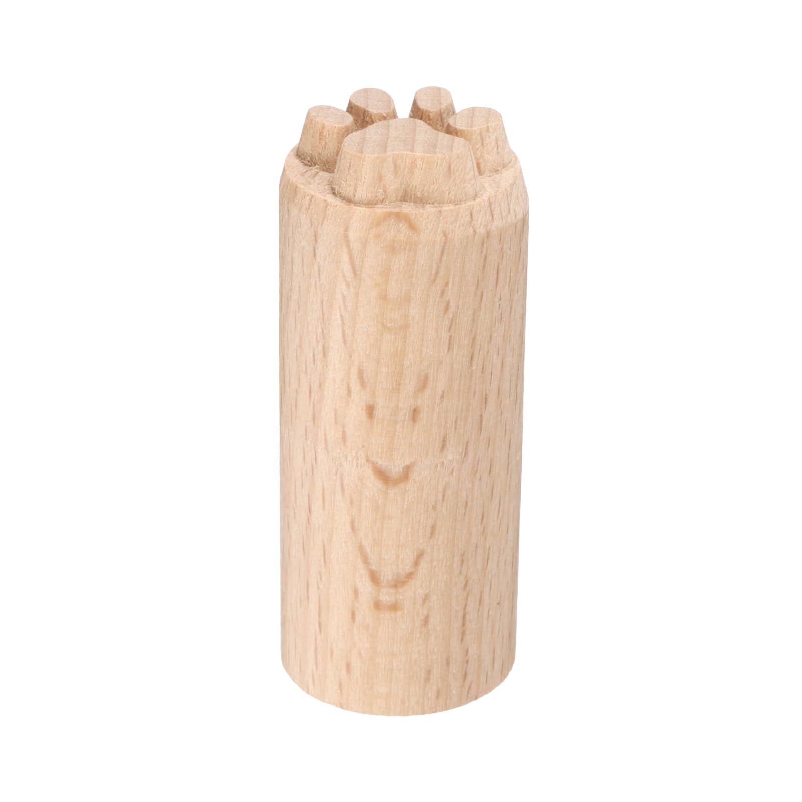 HARFINGTON Sellos de herramientas de cerámica de madera, 2 cm de diámetro, 5 cm de longitud, sellos de impresión de bloques de madera, patrón de patas para galletas y postres