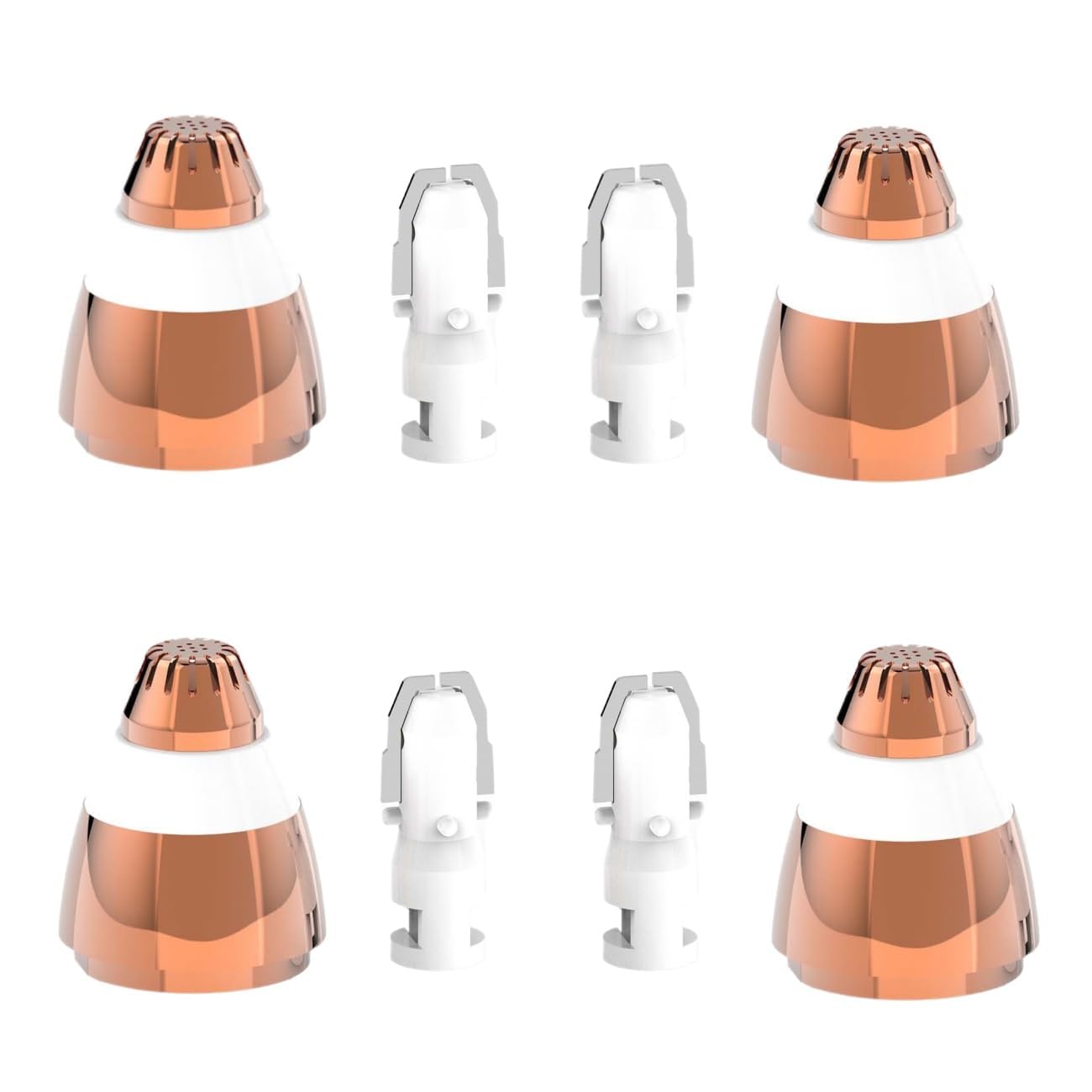 Eyebrow Hair Remover Replacement Heads with Painless Replacement Blades Compatible with Flawless Facial Eyebrow Hair Remover, Perfect for Beauty Enthusiasts Daily Use (Rose Gold, 4 Pack)