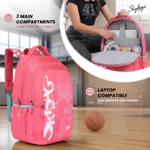 Image of Skybags Brat Pro Max 15.6 Inch Compatible Unisex 35L Laptop Backpack | Premium Durable Fabric| 3 Compartments | Padded Backpanel | Office & Casual Travel Backpack for Men & Women