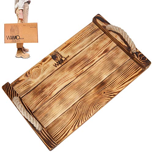 Amazon Crazy ๐ฅ Deals Decorative Serving Tray - Large Wooden Tray - Farmhouse Tray Decor - Large Tray for Coffee Table - Big Ottoman Tray for Living Room - Handmade with Natural Rope Handles - Extra Large 22" x 13" Amazon Crazy ๐ฅ Deals Decorative Serving Tray - Large Wooden Tray - Farmhouse Tray Decor - Large Tray for Coffee Table - Big Ottoman Tray for Living Room - Handmade with Natural Rope Handles - Extra Large 22" x 13"