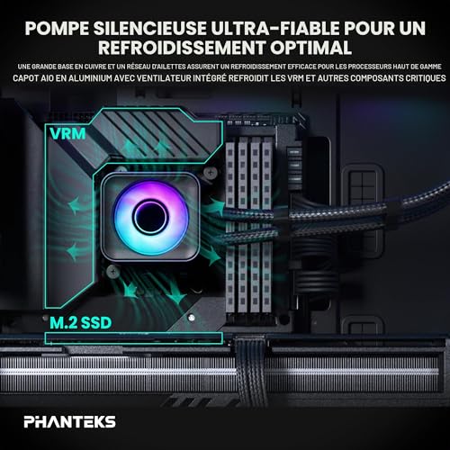 Glacier One 360d30 Phanteks kit de watercooling AIO 360mm noir