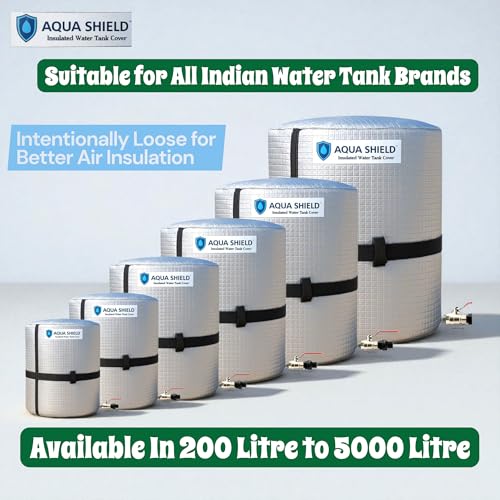 Image of Aqua Shield Overhead Water Tank Cover - Insulated Protection for All Seasons (Metallic, 500 Litre)