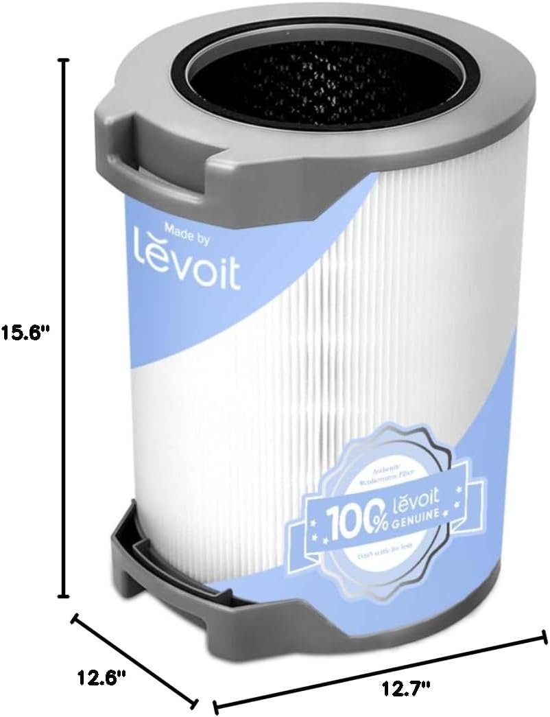 LEVOIT LV-H134 Replacement Filter, Genuine Air Purifier Filters, High-Efficiency Activated Carbon for Removal of Smoke, Odor, Allergens, Pollen, LV-H134-RF, White,1 Pack
