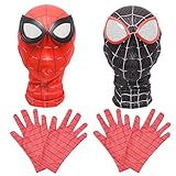 VIEKIER Super Hero Mask Fancy Dress Mask Spider Mask Hero Party Mask Cartoon Launcher Gloves Children Masks Dress Up Spider Cosplay Mask for Kid and Adult