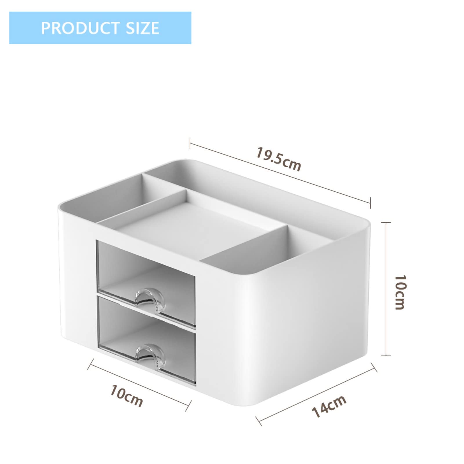Organisateur De Bureau Multifonction 5 Compartiments Amovibles – Rangement Bambou & ABS Pour Stylos, Cosmétiques & Bureau
