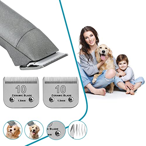 BESTBOMG Scherkopf 10, L: 1,5 mm kompatibel mit Oster Tierhaarschneidemaschine kompatibel mit Wahl Hunde Haarschneidemaschine kompatibel mit andis hundeschermaschine