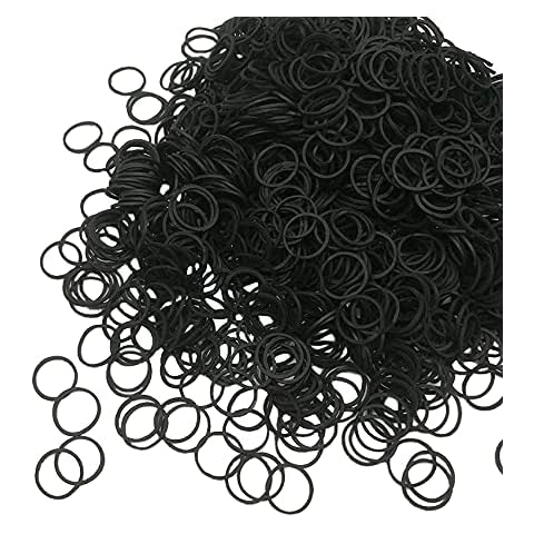Rpanle 1000 Pieces Hair Elastic Black and Simple in Mini Rubber Bands Black Elastic Headbands for Braids Hairstyle Wedding Hair and More Cover