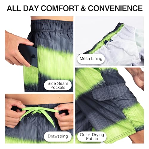 Image of Kanu Surf Men's Big Viper Extended Size Stripe Swim Trunk