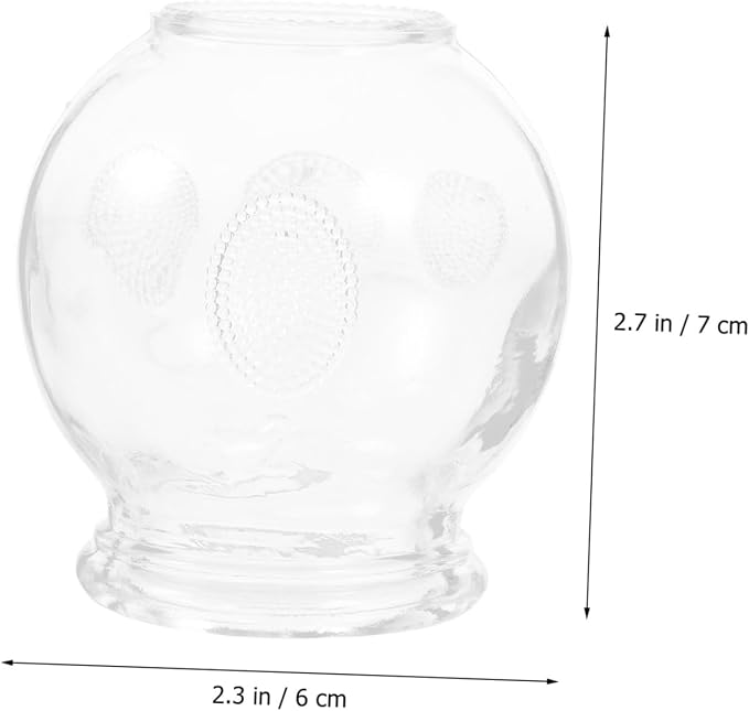 FRCOLOR 8pcs Vasos de Vidrio para Terapia de Ventosas miniatura 8