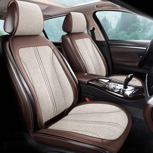 車シートカバー リネン生地 通気性 快適性 に適用トヨタ エスクァイア 80系 2014年10月~2021年9月 カーシートカバー 拡張された収納バッグのデザイン 防塵 汚れ防止滑り止め シートクッション 座布団 座席保護マット シートプロテクター 前席