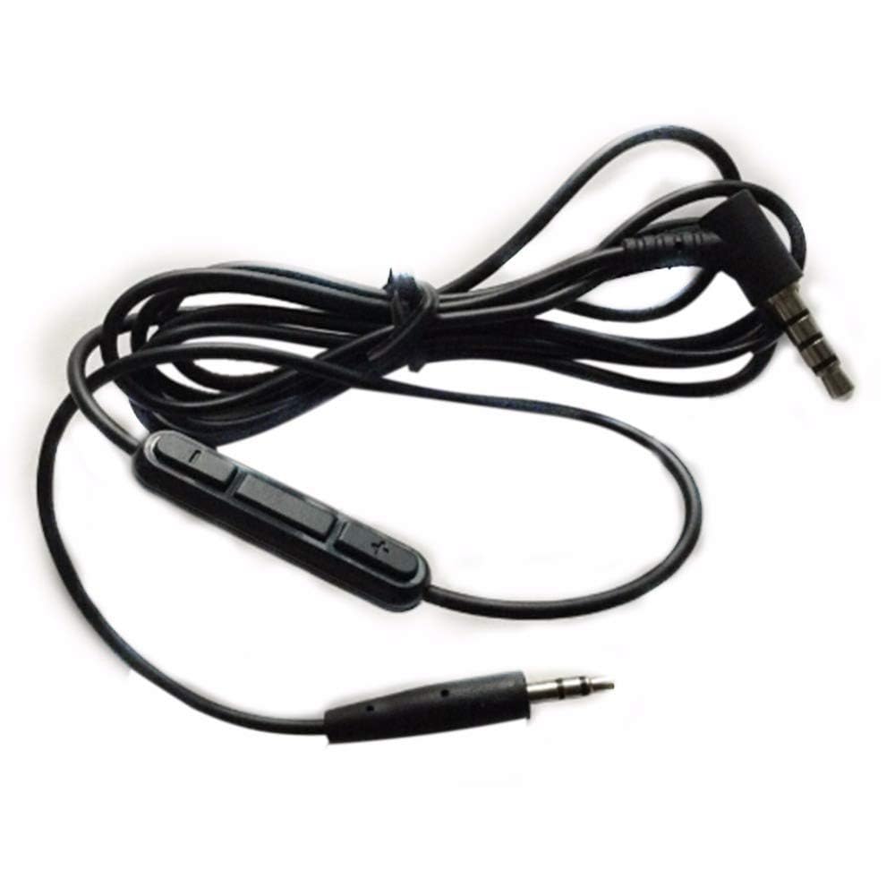 90 Degree Right Angle 2.5 mm Male to Male 3.5 mm Headphones AUX Audio Jack Earphone Headset Connecting Cord Cable Line Compatible for Bose On-Ear OE2 OE2i With Microphone (1.5 Meter, Black)-image-36