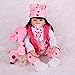 BNFD Bambole del Bambino rinato Ragazza del Bambino 24 Pollici 60cm Bambola del Bambino rinata di Grandi Dimensioni con Arti e Testa in Silicone per Bambini dall'aspetto Reale