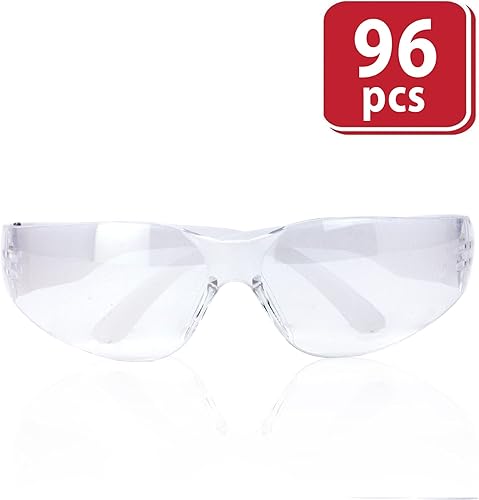 Miniatura 44 de SAFE HANDLER BISON LIFE Clear Lens Color Temple Safety Glasses One Size, Adult, Youth, Clear Protective Polycarbonate Lens Color Temple, Red, 96