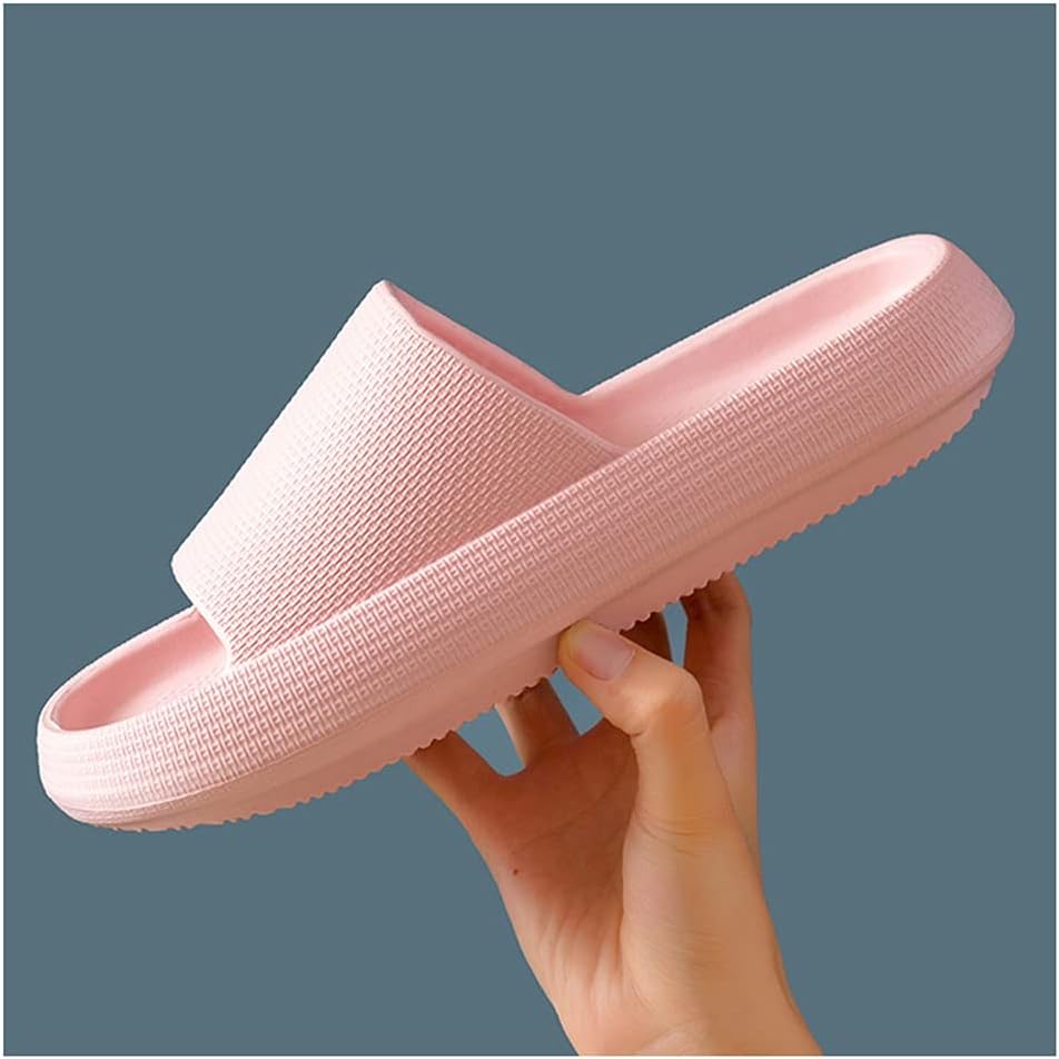 Flip Flop Bathroom Shower Shoes Casual Slippers for Men and Women Indoor and Outdoor Sandals Soft Slippers Gym Swimming Pool and Hotel Shoes Flip Flops (Color : Pink, Size : 8#)