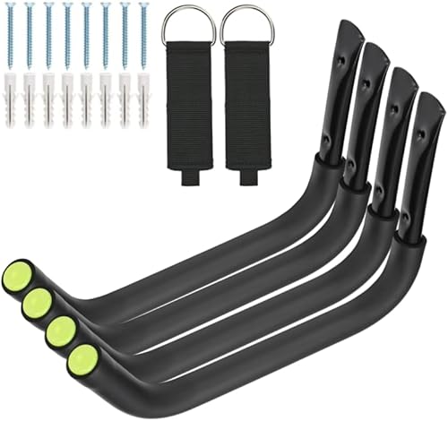 Ganchos de almacenamiento de garaje resistentes, estante de kayak de brazo jumbo de 15 pulgadas, ganchos de pared resistentes para canoa, escalera,