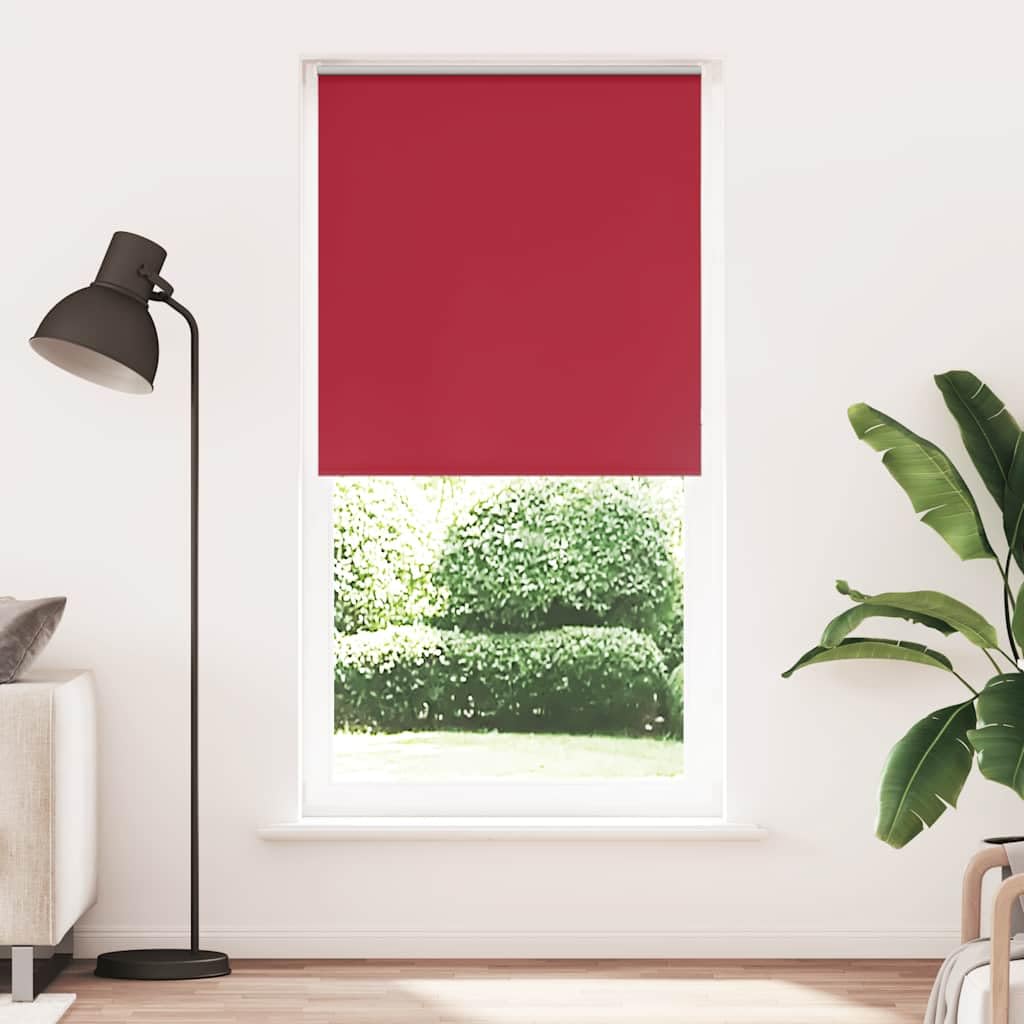 Store enrouleur occultant pour chambre et bureau, store intérieur rouge sans perçage
