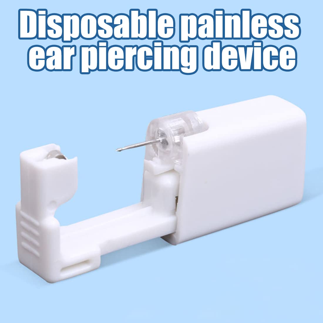 Pistolas Desechables para Piercing de Oreja Blanco Kit de Perforación sin Dolor Portátil