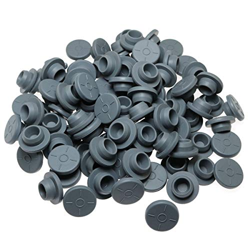 MEETOOT 100pcs Butyl Rubber Stopper 20mm Vial Rubber Stopper Set Medicine Packing Bottle Inner Stopper for Opening Glass Vial and Liquid Culture Jars