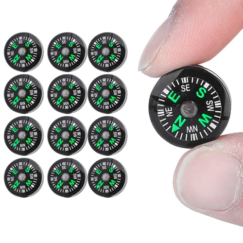 Brújulas Mini 12 Pack Oumefar 20 mm para Camping miniatura 1