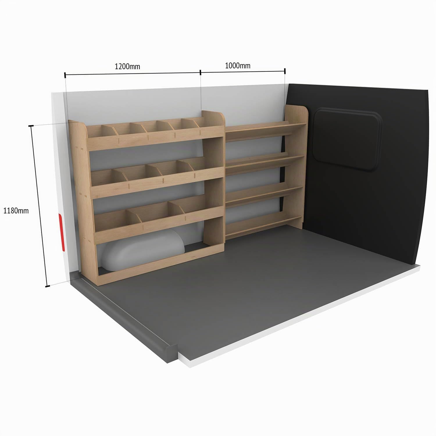 VANIFY - Scaffali per Furgone Renault TRAFIC L2 2015+ Caja de herramientas y estantería trasera