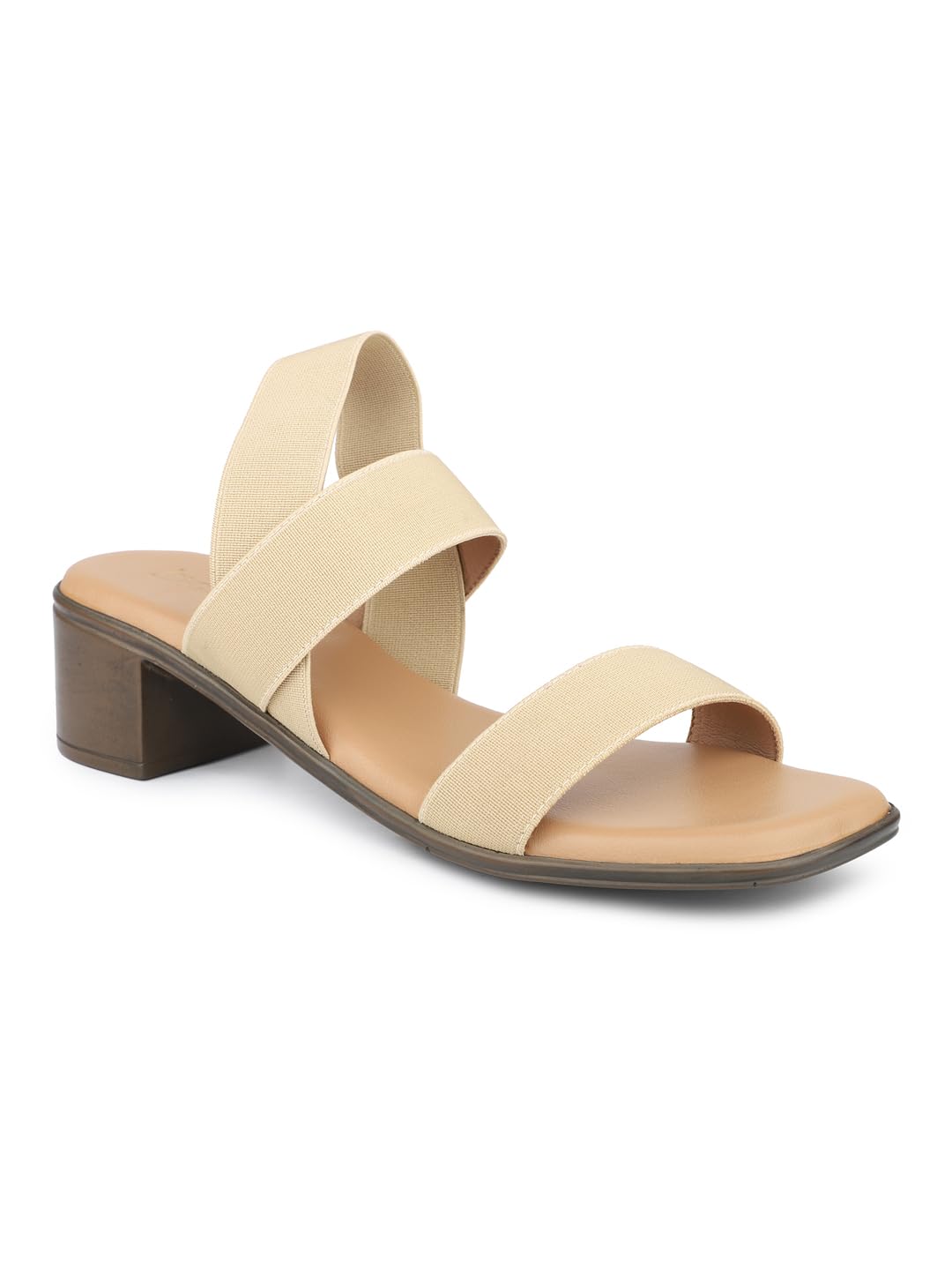 Inc.5Women Beige Solid Block Heels Sandal