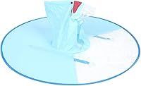 Vista 6 de Fydun S Foldable Raincoat Portable Reusable Hooded Waterproof Umbrella Hat Raincoat Light Blue Wide Range of Uses (Light Blue)