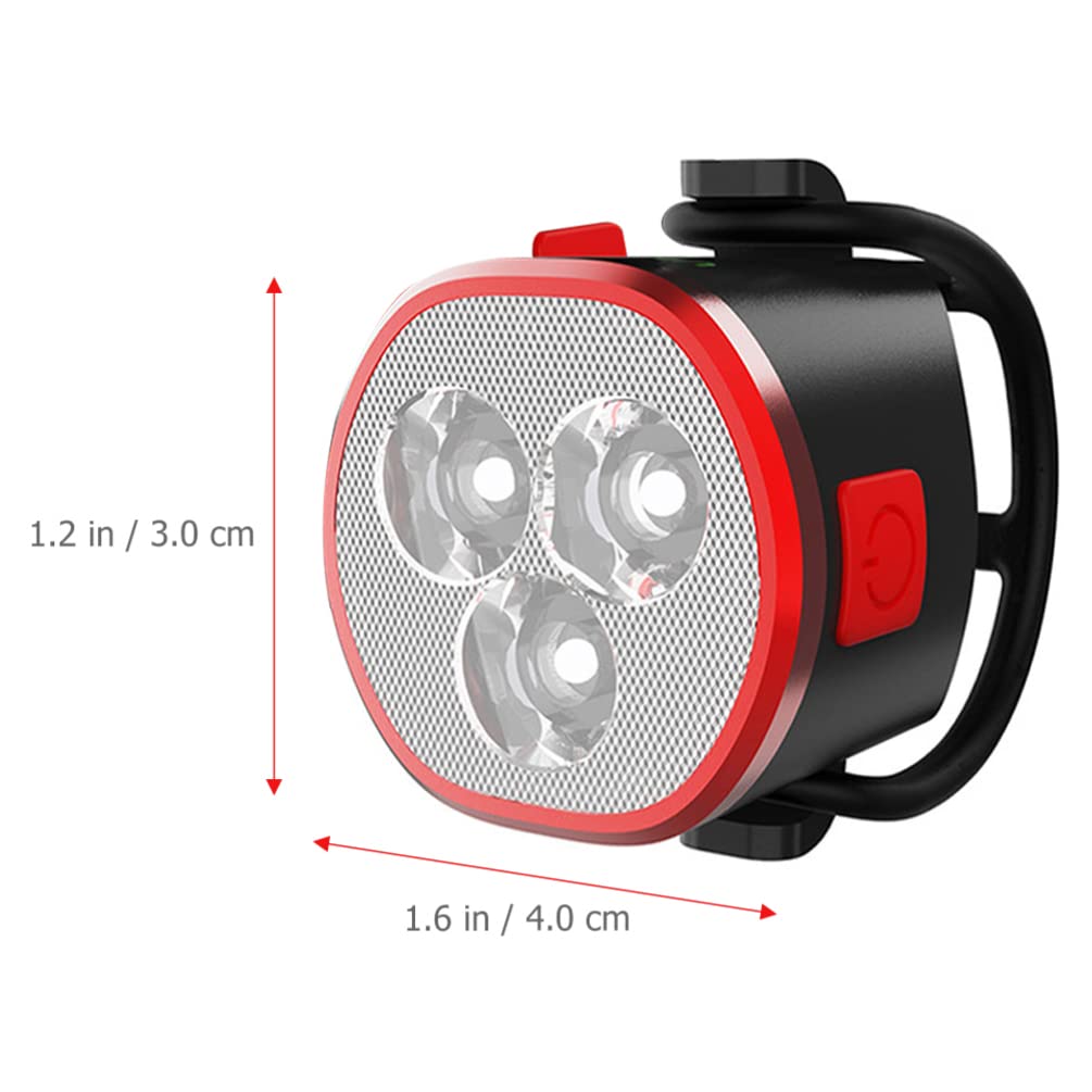 OSALADI 1set Rechargeable Bike Light Front Headlight Rear Light for Night Riding USB Rechargeable Multiple Modes Design for Mountain and Road