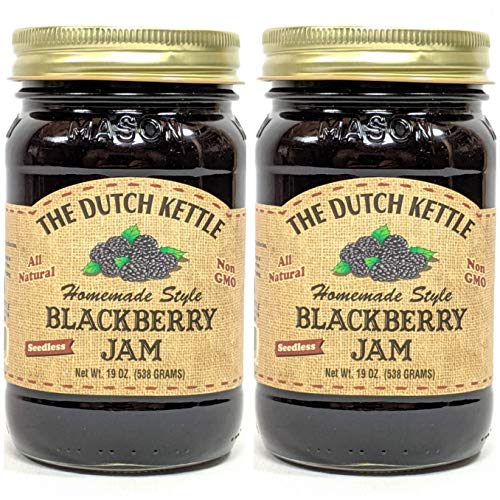 The Dutch Kettle Amish Homemade Style BlackBerry Jam Seedless 2-19 Oz. Jars All Natural Non-GMO No Preservatives image 4