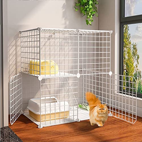 UQACHG Jaula para Gatos, Jaula para Hurones, Jaula para Chinchillas, Jaula Metálica para Animales Pequeños, Caseta Grande De Interior para Animales Pequeños, Jaula,75x39x73cm