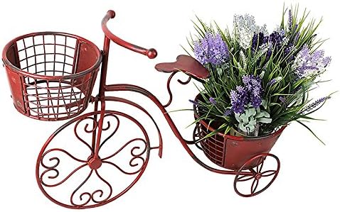 18.5x27.5x9.75" Tricycle Plant Stand Flower Pot Holder Terrace Nostalgic Bicycle Metal Planter Stand Indoor Outdoor Home Garden Yard Decor for Plant Lovers Mother's Day