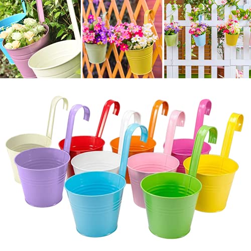 Dimoxii 10pcs Macetas Colgantes Metales para Decorarción Exterior Interior Balón Jardín (10x10x8cm) Cover