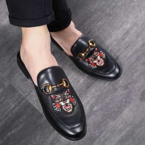 Amazon Lqf ビジネススリッパ メンズ サンダル スリッポン ローファー 革靴 通勤 通気 ブラック 24 5 27cm スリッパ ルームシューズ